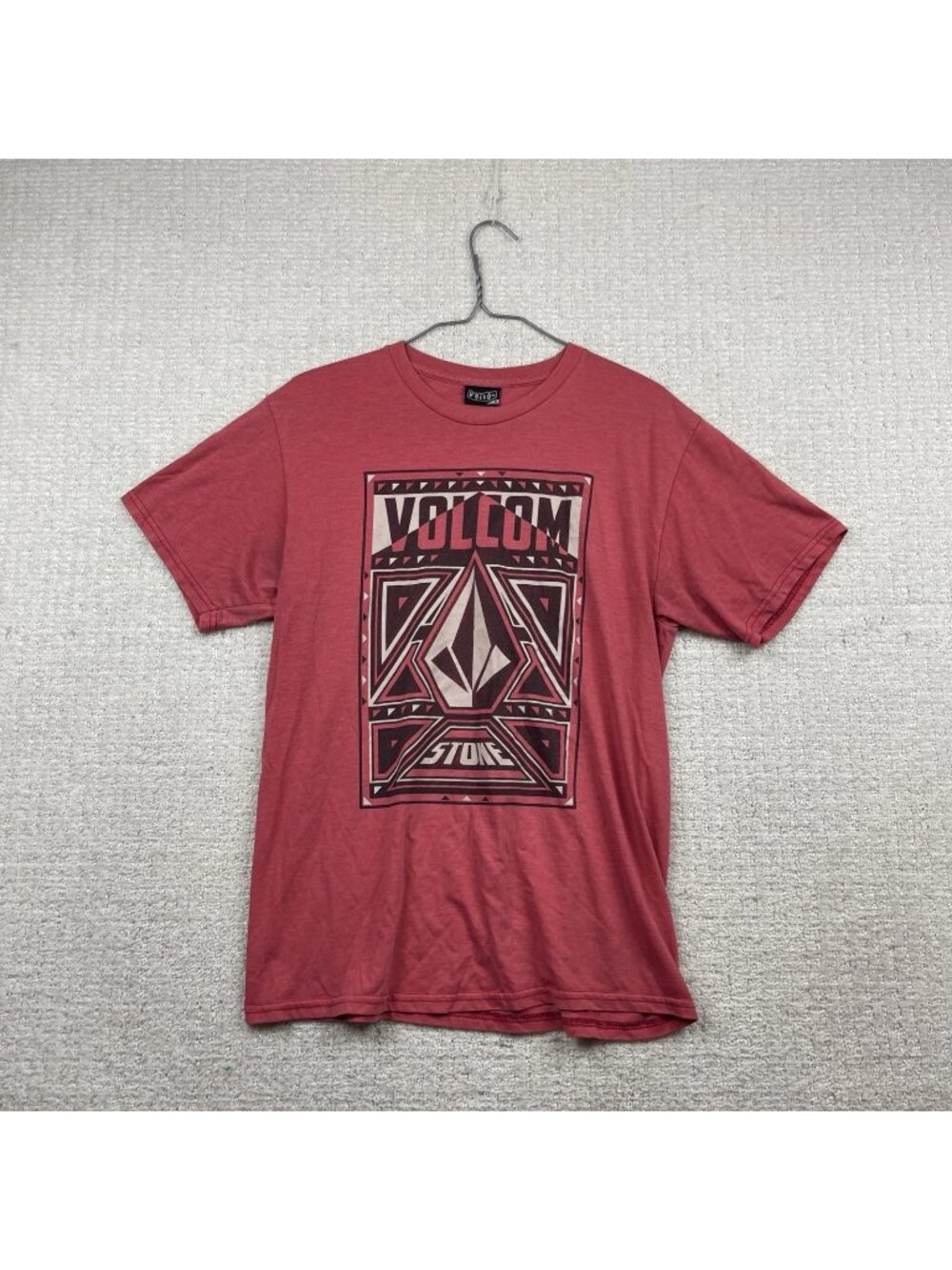 Y2K Volcom T-Shirt Graphic Tee Logo Stone Men Sz M 2000's Skater Surfer Grunge